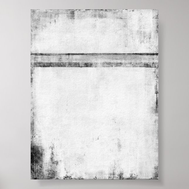 'Galaxy' Black and White Abstract Art Poster (Front)