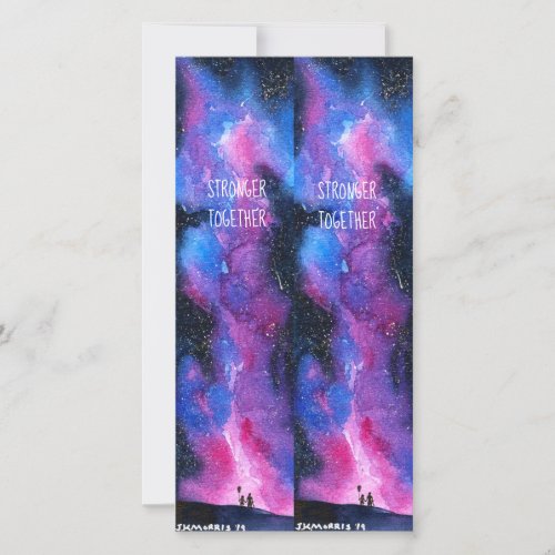 Galaxy Bookmark Stronger Together Holiday Card