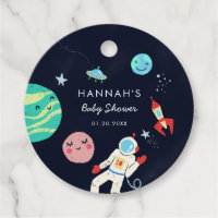 Galaxy Boy Baby Shower Favor Tags