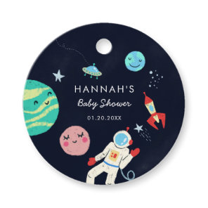 Galaxy Boy Baby Shower Favor Tags