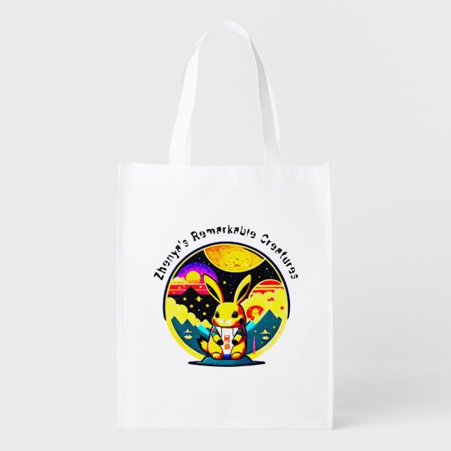 Galaxy Bunny - Grocery Bag (Front)