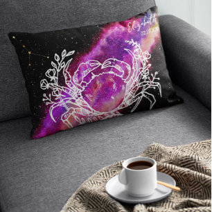 Galaxy Cancer Constellation Name Zodiac Sign Lumbar Pillow