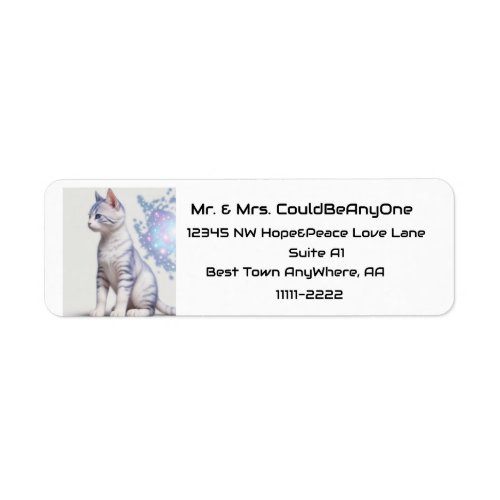 Galaxy Cat Address Label