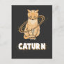 Galaxy Cat Astronaut Saturn Planet Space Kitten Postcard