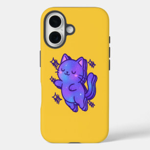 Galaxy Cat Dreams – Playful Cosmic Kitty for Home iPhone 16 Case