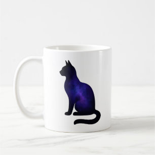 Galaxy Cat Illustration Cosmic Nebula Cat Lover Coffee Mug