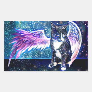 Galaxy Cat Rectangular Sticker