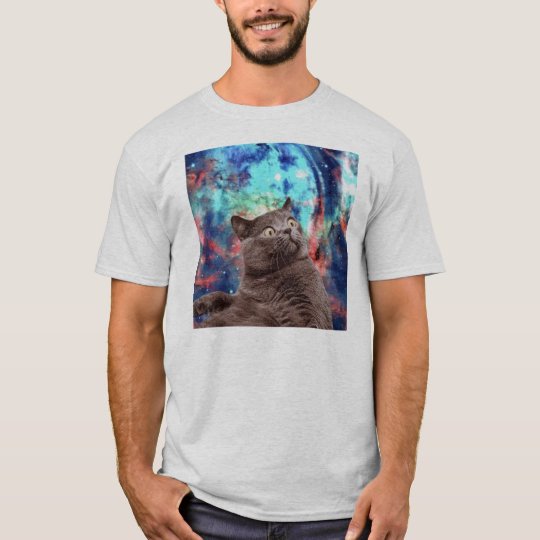 Galaxy Cat Surprise T-Shirt | Zazzle.com