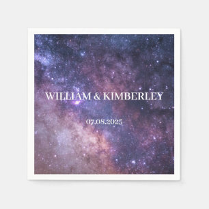 Galaxy Celestial Consellation Sky Elegant Wedding Napkins