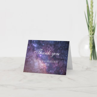 Galaxy Celestial Starry Night Wedding Thank you 