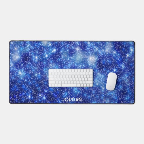Galaxy Celestial Stars Cosmos Blue Personalized Desk Mat