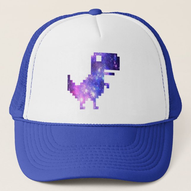  Galaxy Chrome T-Rex   Trucker Hat (Front)
