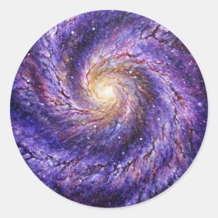 Galaxy classic round sticker