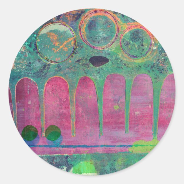 Galaxy Classic Round Sticker (Front)