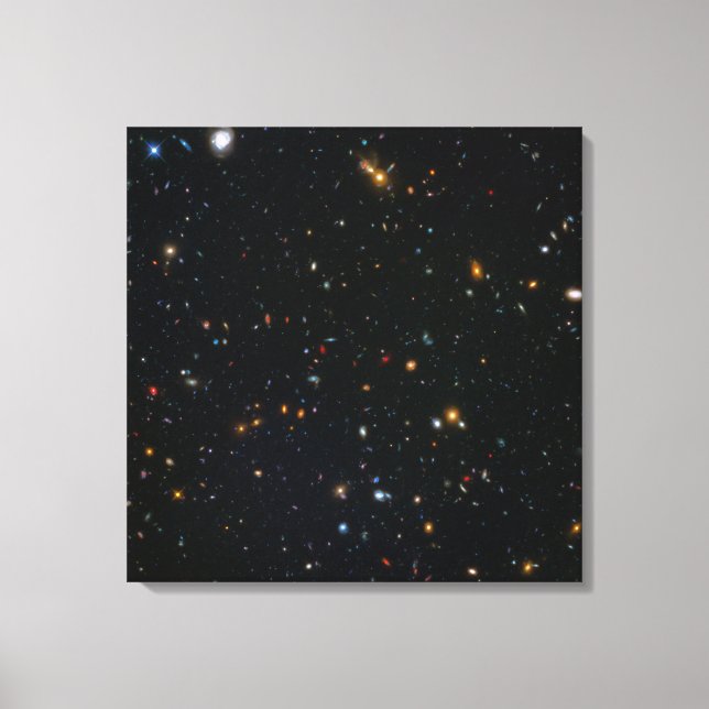 Galaxy Cluster Abell 370 Parallel Field. Canvas Print (Front)