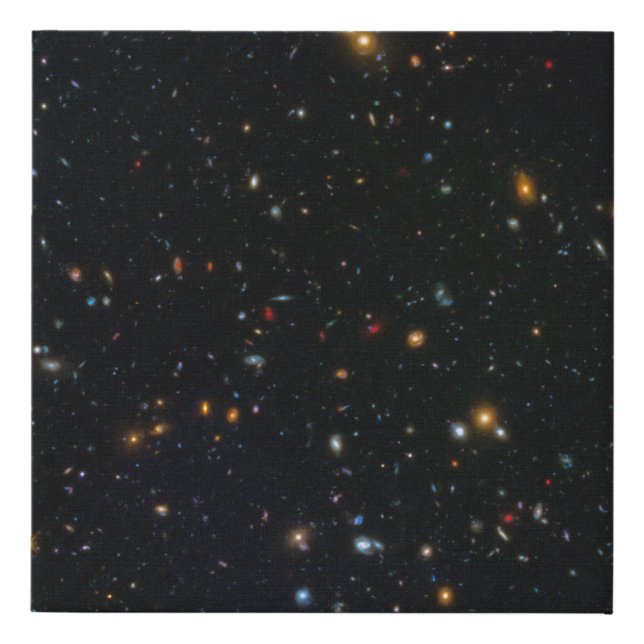 Galaxy Cluster Abell 370 Parallel Field. Faux Canvas Print (Front)