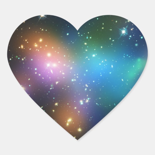 Galaxy Cluster Abell 520 Heart Sticker (Front)