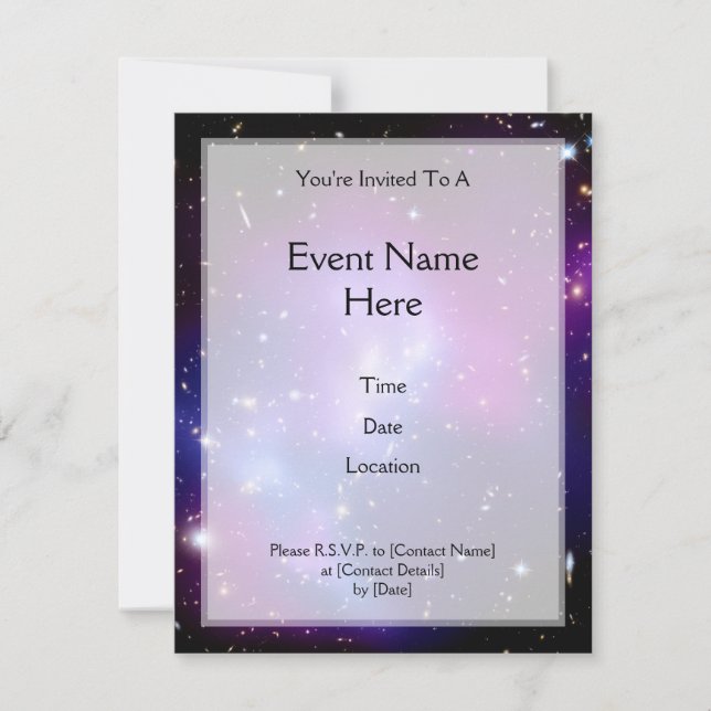 Galaxy Cluster MACS J0717 (Hubble Telescope) Invitation (Front)