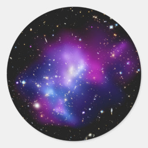 Galaxy Cluster MACS J0717 Outer Space Photo Classic Round Sticker
