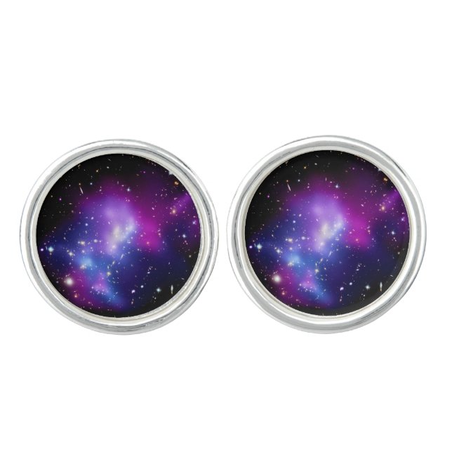 Galaxy Cluster MACS J0717 Outer Space Photo Cufflinks (Front)