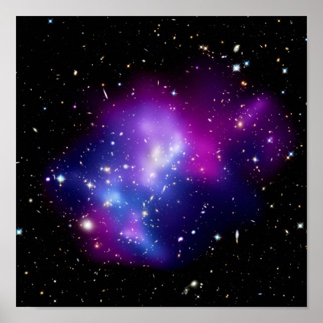 Galaxy Cluster MACS J0717 Outer Space Photo Poster (Front)