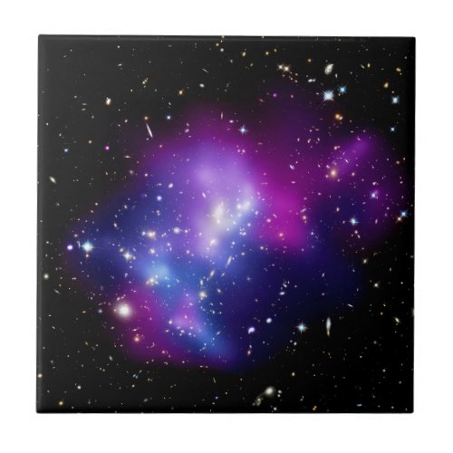 Galaxy Cluster MACS J0717 Outer Space Photo Tile