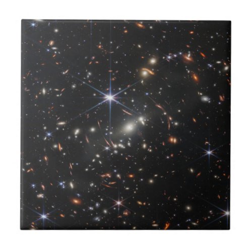 Galaxy Cluster Smacs 0723 Ceramic Tile