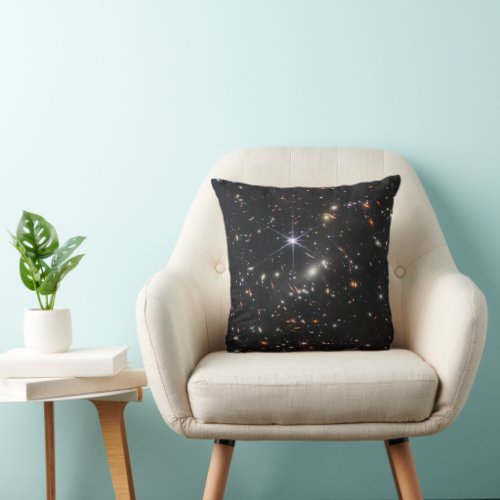 Galaxy Cluster Smacs 0723 Throw Pillow