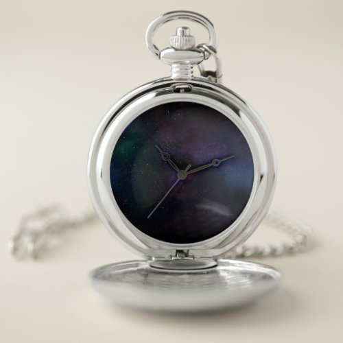 Galaxy Comic Nebula Pocket Watch