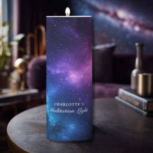 Galaxy Cosmic Energy & Meditation Custom Pillar Candle
