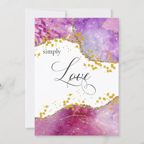  Galaxy Cosmos Space SIMPLY LOVE Modern Stars Invitation