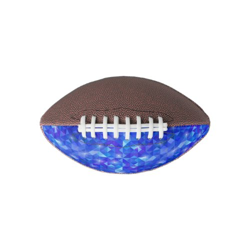 Galaxy crystal Blue polygonal facet pattern Football