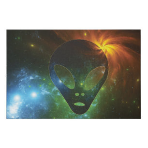 Galaxy Demon or Alien Life Faux Canvas Print