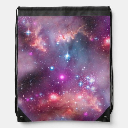 Galaxy design drawstring bag