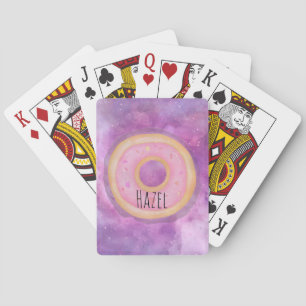 Galaxy Donut Playing Cards Custom Name