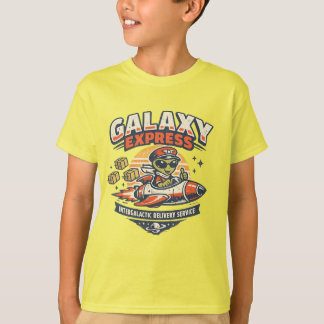 Galaxy Express Vintage Alien Rocket Delivery Masco T-Shirt