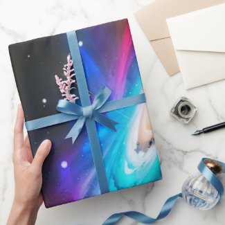 Galaxy Fantasy Birthday Gift Wrap Paper