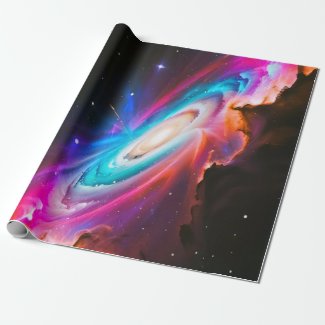 Galaxy Fantasy Birthday Gift Wrap Paper