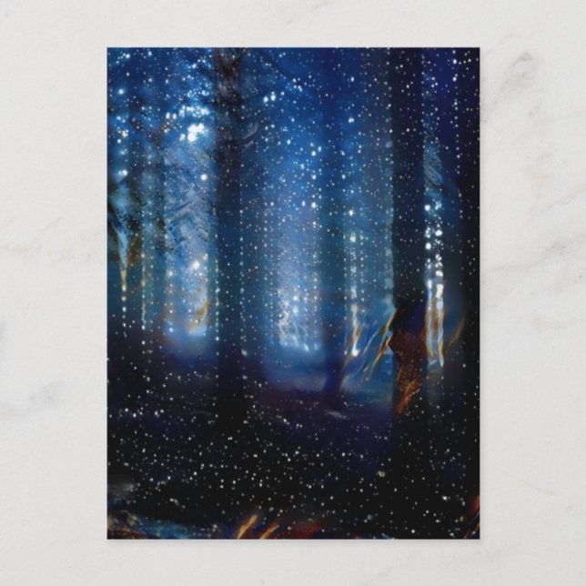 galaxy forest deep woods postcard (Front)