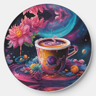 Galaxy Garden Coffee Art Wireless Charger