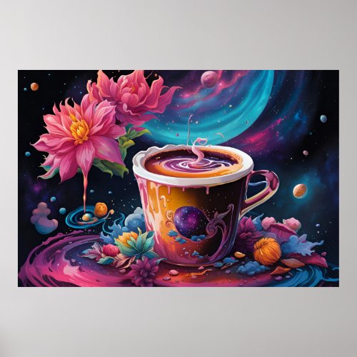 Galaxy Garden Coffee Poster