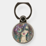 Galaxy Girl Bohemian Goddess By Molly Harrison Phone Ring Stand at Zazzle
