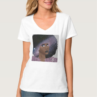 Galaxy Girl V-Neck T-Shirt