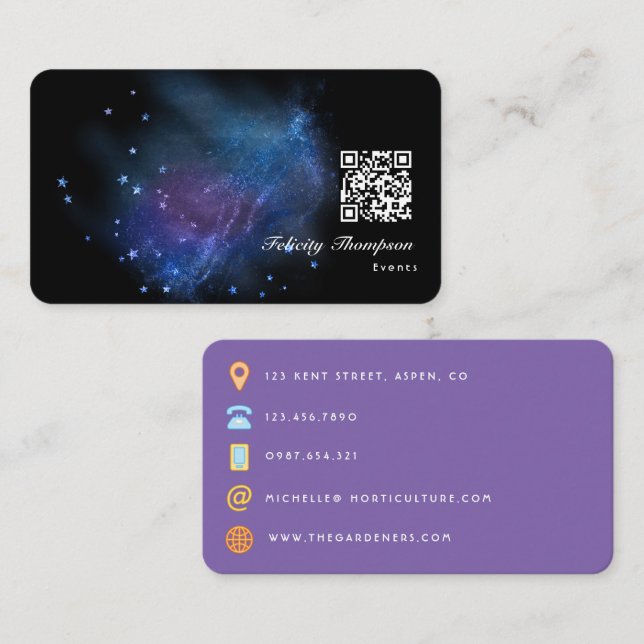 Galaxy Glitter  Business Card (Front/Back)