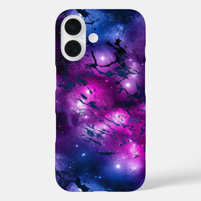 Galaxy Glow | Cosmic Blue Purple and Pink Marble Case-Mate iPhone Case (Back)
