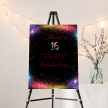 Galaxy Glow Sweet 16 Foam Boards