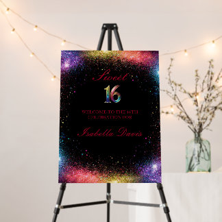Galaxy Glow Sweet 16 Foam Boards