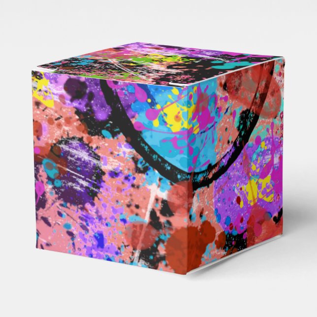 Galaxy Graffiti Favor Boxes (Front Side)