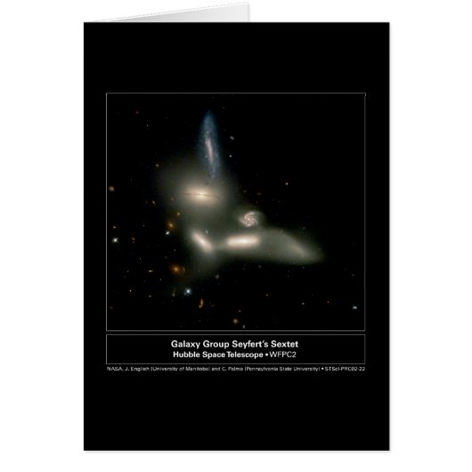 Galaxy Group Sextet Hubble Telescope Cards (Front)