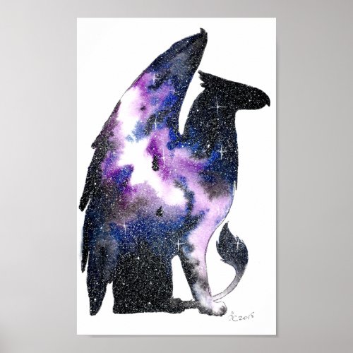 Galaxy Gryphon Poster